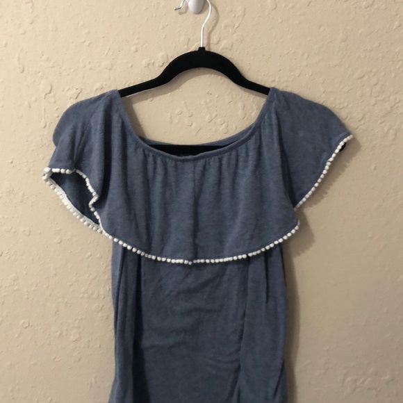 Off the shoulder Top with Pom Detail - Picture 5 of 5